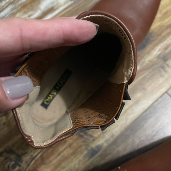 NWT Chase & Chloe Charles Studded Block Heel Boot - Picture 10 of 11